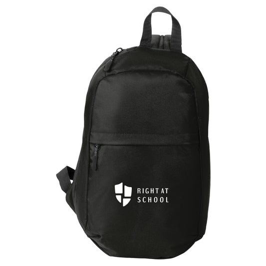 Right at School: Crossbody Backpack in Black